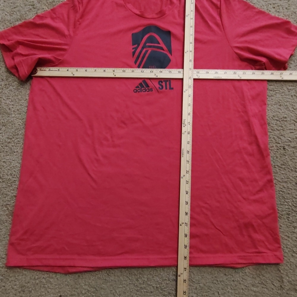Adidas St. Louis City SC T-Shirt Mens XL Red Excellent MLS Soccer Graphic STL